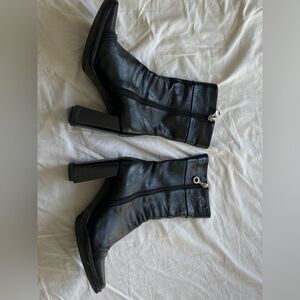 Y2K Sibyl Vane Black Leather Boots